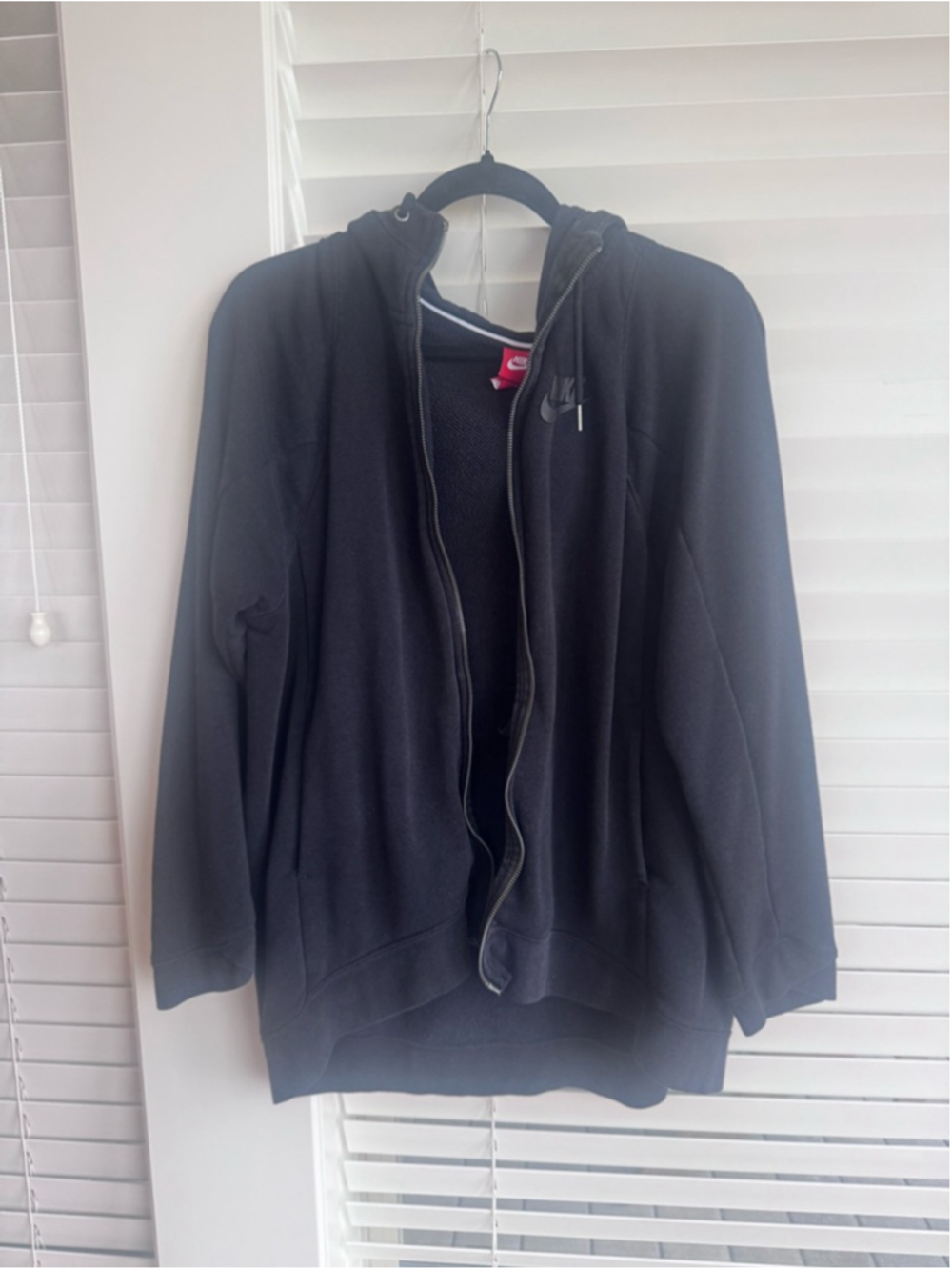 Nike Women's Black Full Zip Hoodie Sweatshirt Large